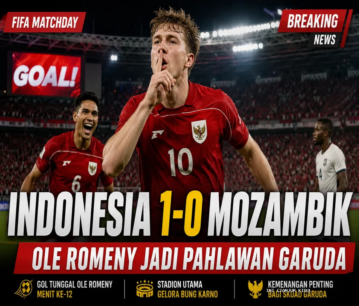 Timnas Indonesia vs Mozambik: Gol Ole Romeny Bawa Garuda Menang 1-0