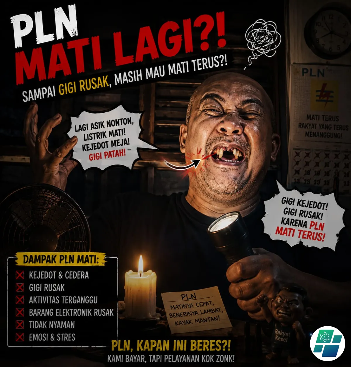 Pelayanan Listrik di Cianjur Selatan Dikeluhkan, Pemadaman Terjadi Hampir Setiap Hari