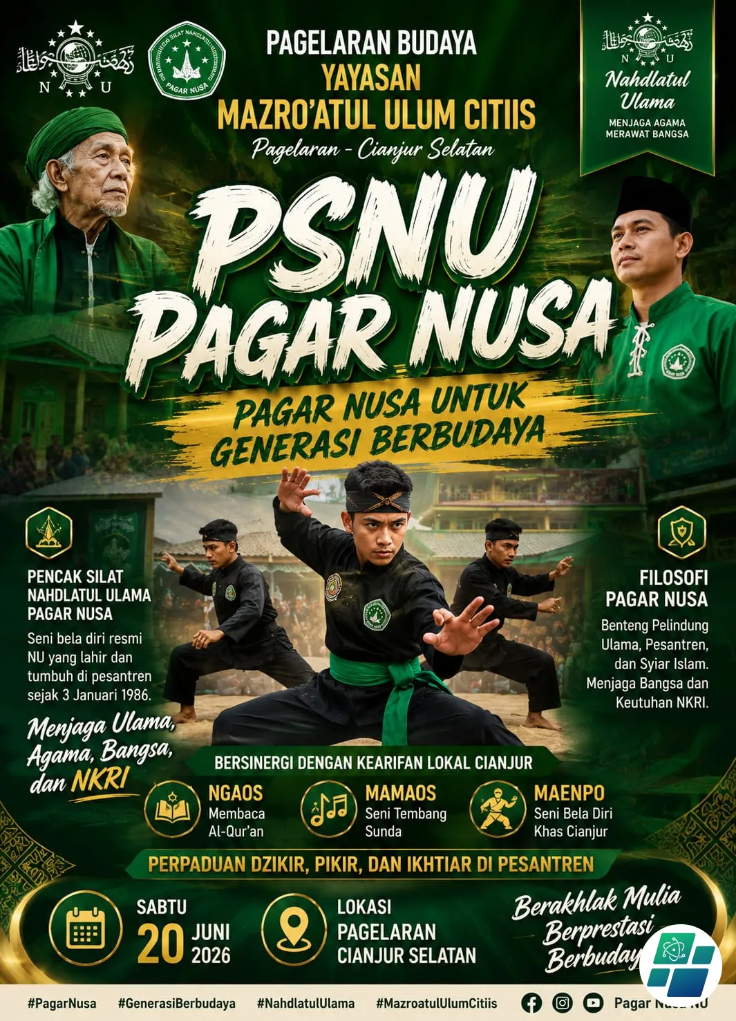 Rawat Warisan Leluhur, Yayasan Mazro’atul Ulum Citiis Gelar Pagelaran Seni Budaya Pencak Silat Pagar Nusa