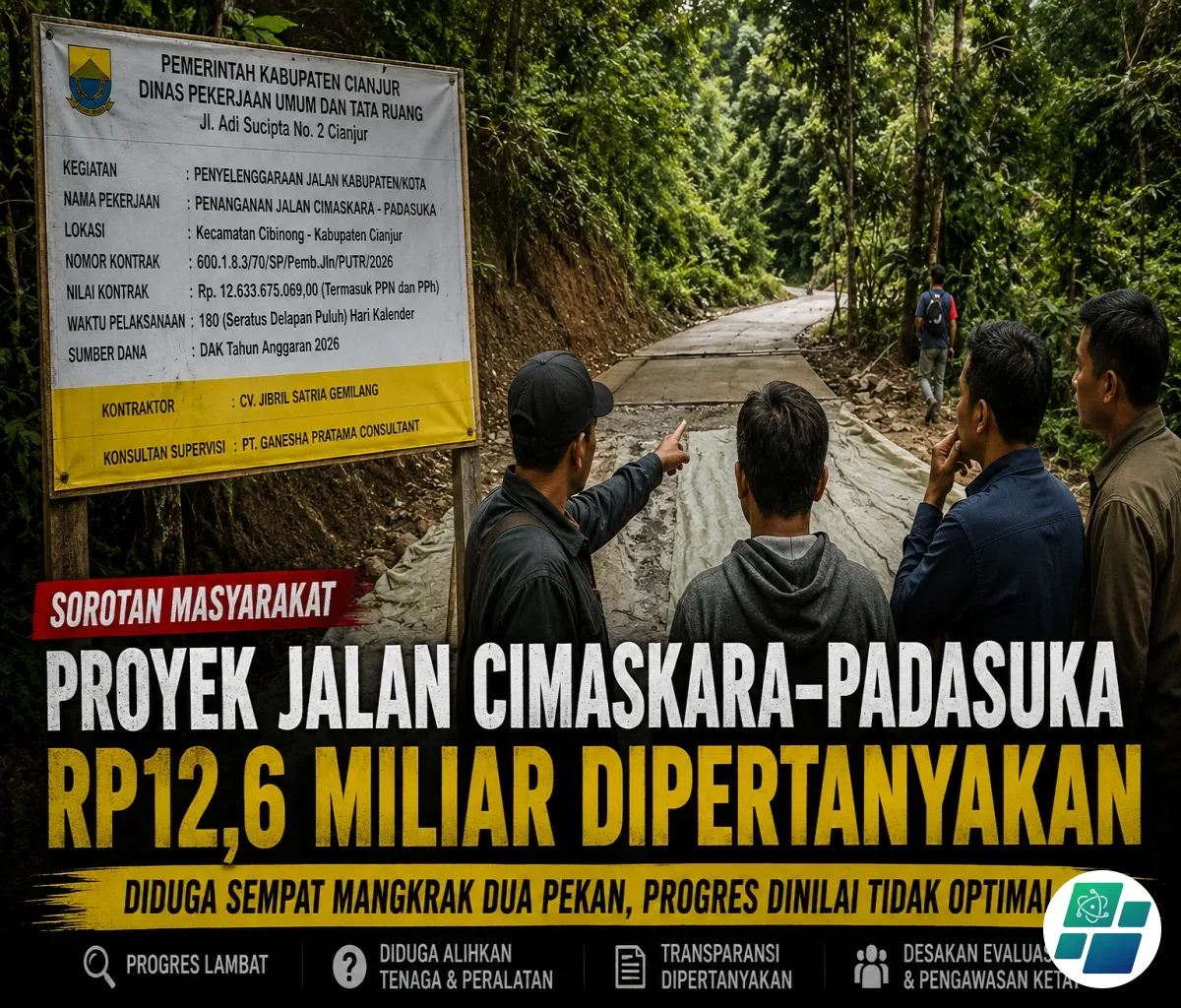 Proyek Jalan Cimaskara Padasuka Rp12,6 Miliar Disorot GMCM dan KAMPACK