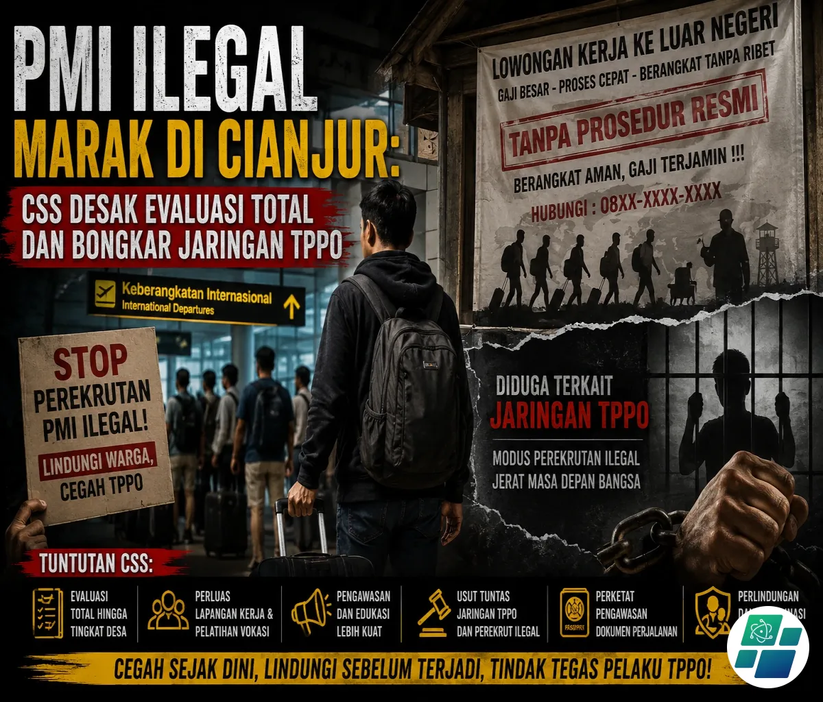PMI Ilegal Cianjur Marak, CSS Desak Evaluasi Total dan Bongkar Jaringan TPPO