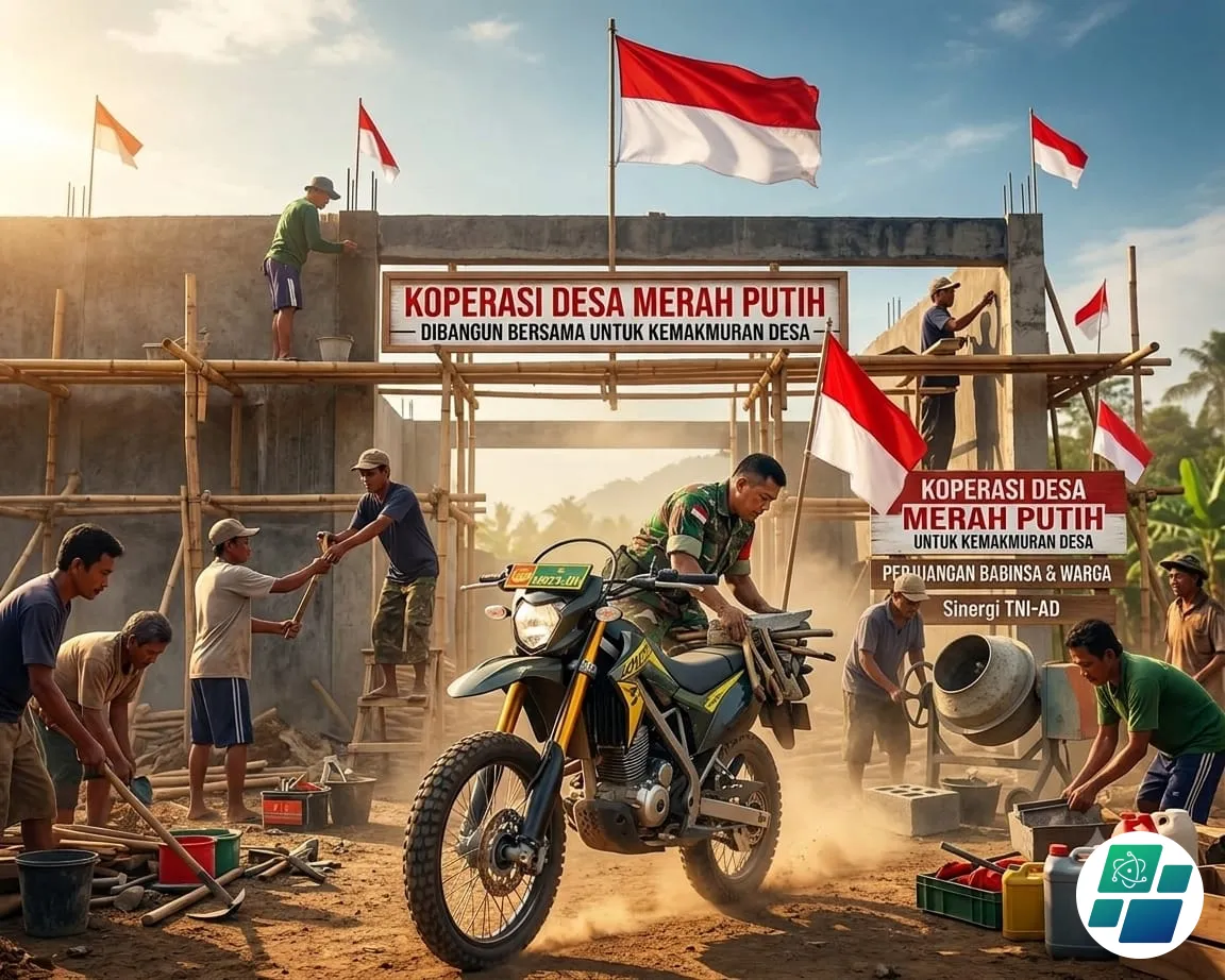 Babinsa Koramil Agrabinta Kawal Percepatan Pembangunan KDMP Pusakasari, Ajak Warga Jaga Keamanan Desa