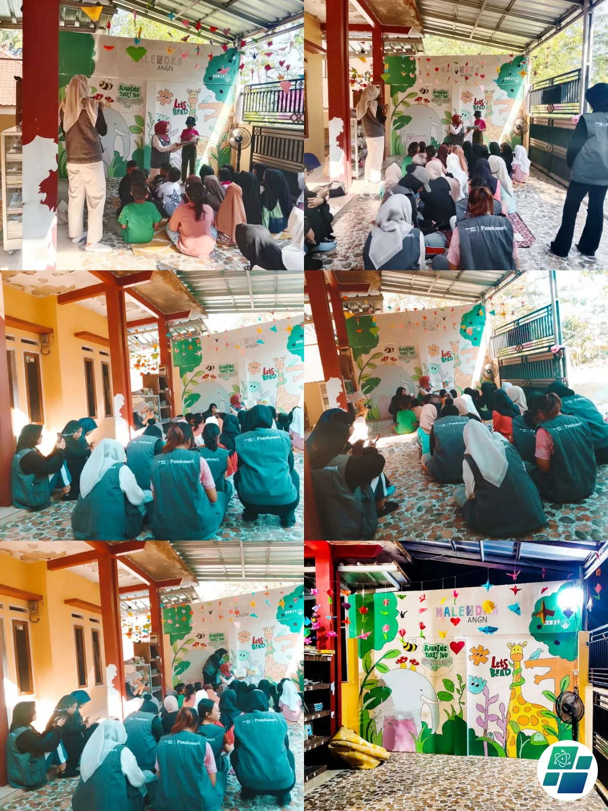 PAUD Ass-Syafariah Leles, SD Negeri Rahayu dan Mahasiswa KKN Unpad Berkolaborasi Tingkatkan Literasi di TBM Nalendra